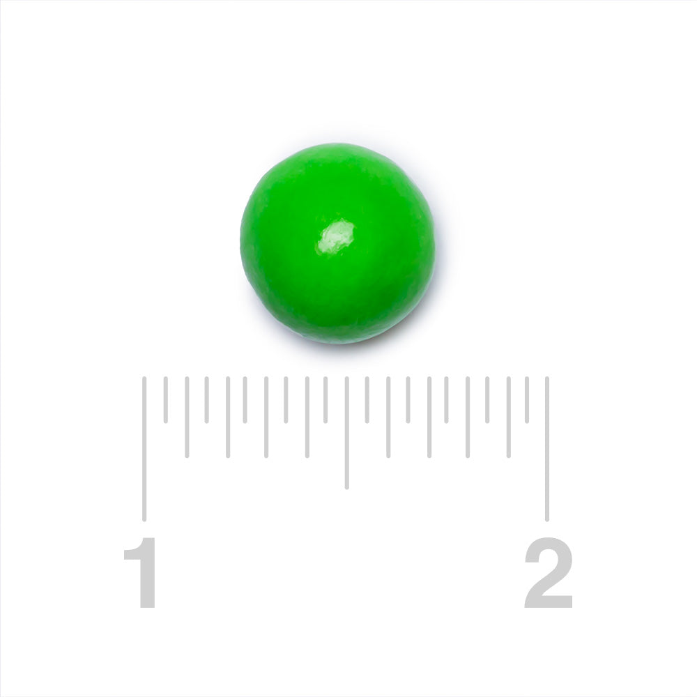 Green Gumballs Apple Flavored 1in