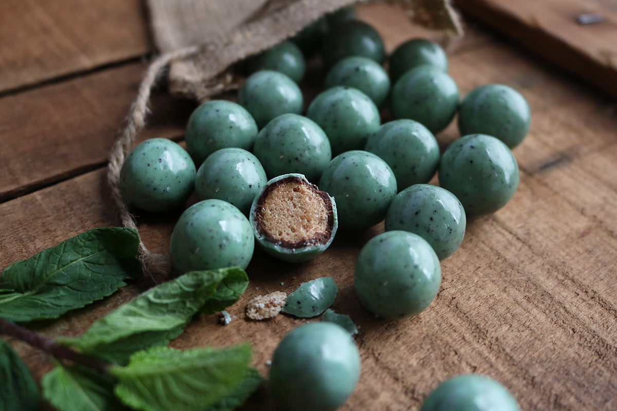 Chocolate Mint Malt Balls