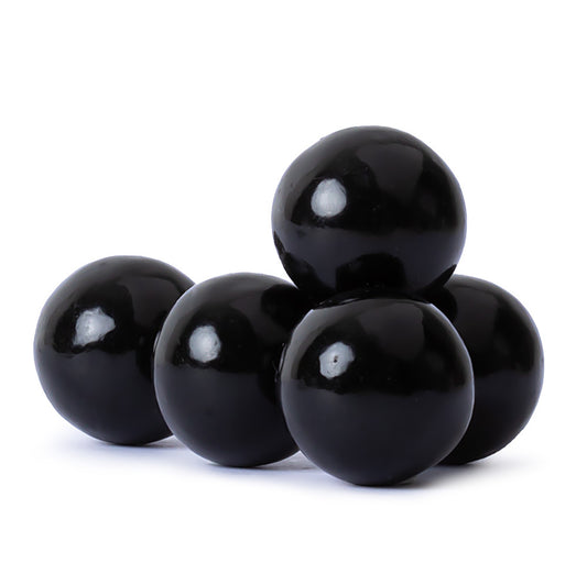 Black Gumballs Tutti Frutti Flavored 1in