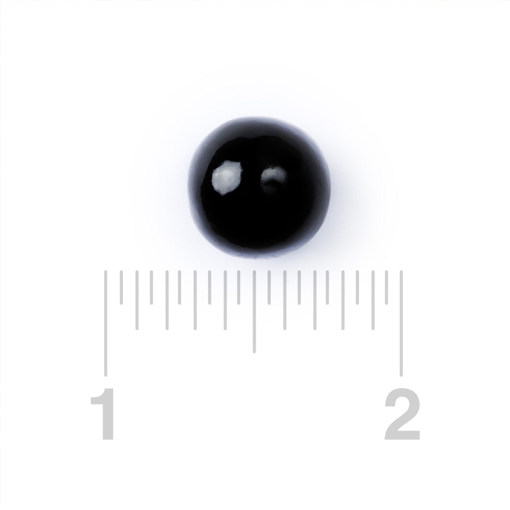 Black Gumballs Tutti Frutti Flavored 1in