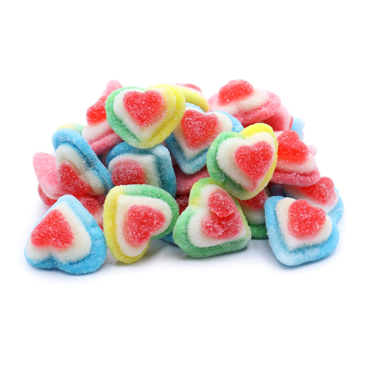 Clever Candy Rainbow Triple Layer Hearts