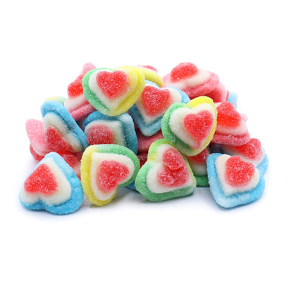 Clever Candy Rainbow Triple Layer Hearts